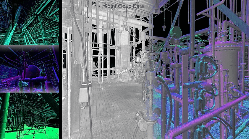 Point cloud data from laser scanning