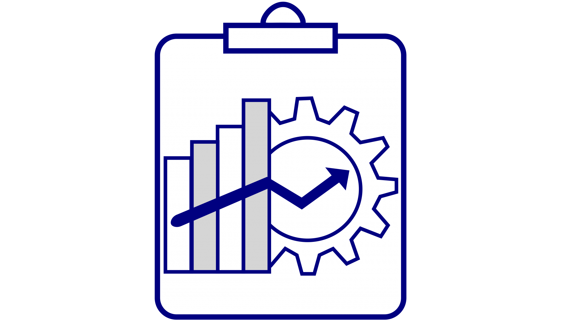 Clipboard with chart and graph